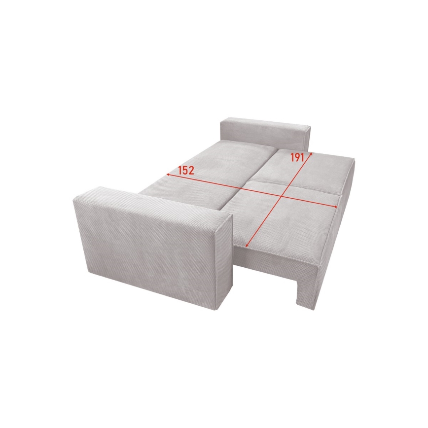 Divano pieghevole con contenitore RONDA beige
