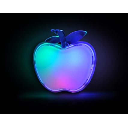 LED RGB Lampada notturna per bambini LED-RGB/0,5W/230V mela