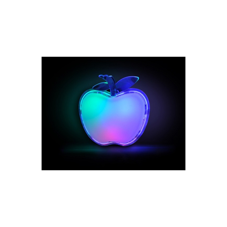 LED RGB Lampada notturna per bambini LED-RGB/0,5W/230V mela