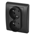 Double home presa 250V/16A antracite