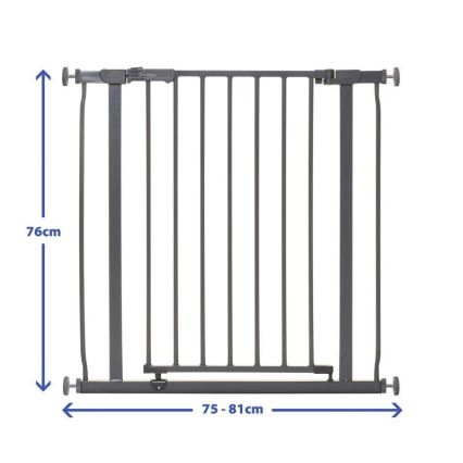 Dreambaby - Barriera di sicurezza AVA 75-81 cm grigia