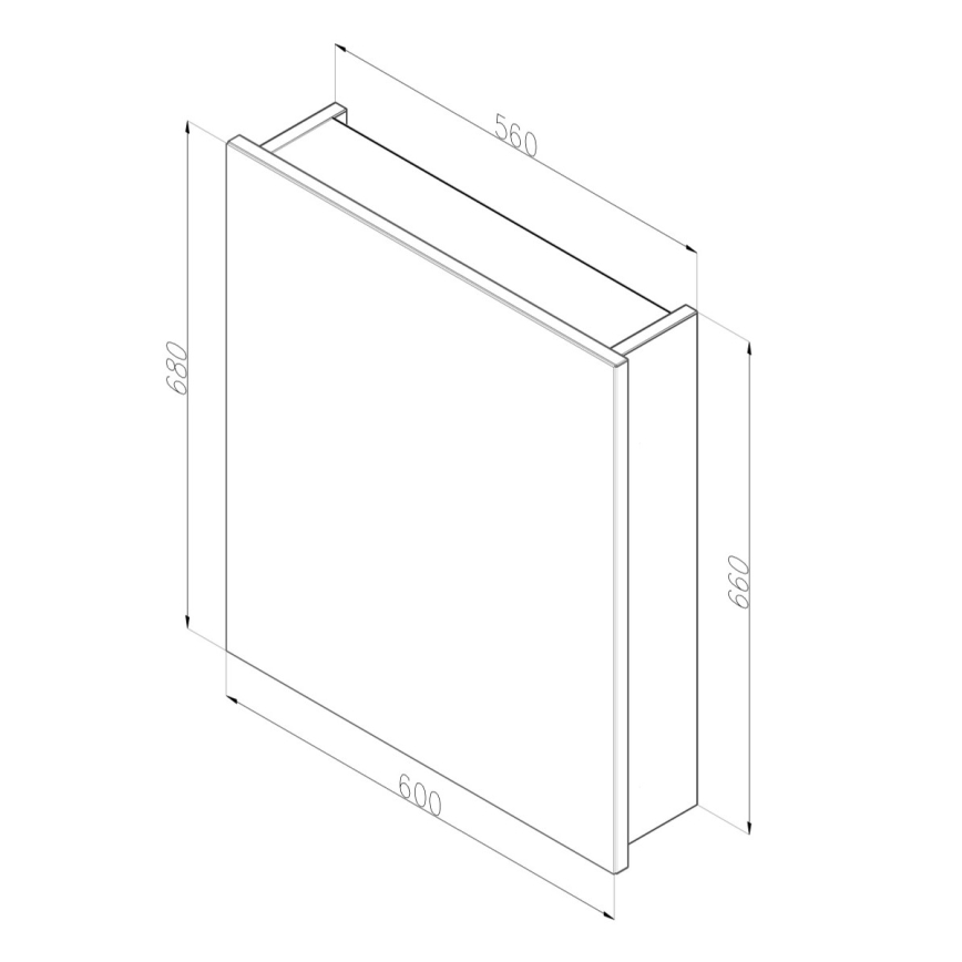 Dřevojas - Mobile bagno a specchio NEXI 60x68 cm rovere scuro