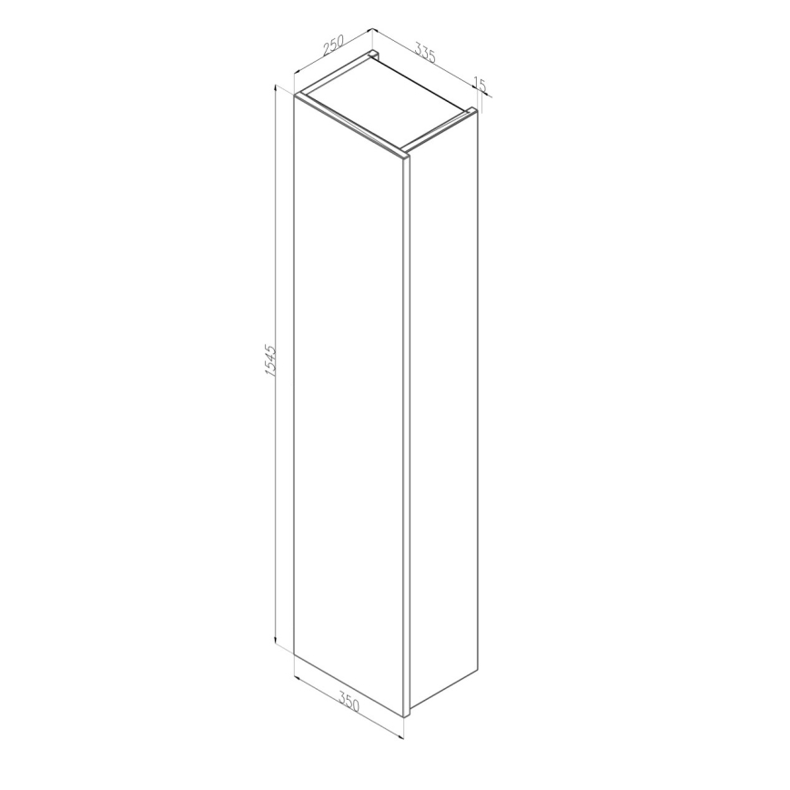 Dřevojas - Mobile bagno sospeso ZYLO 35 x 155 cm rovere scuro