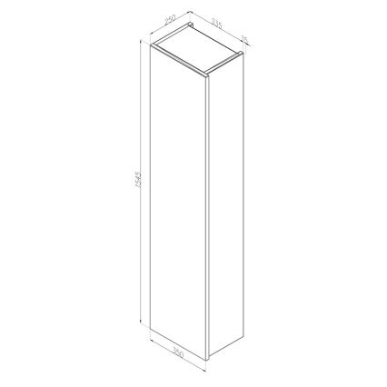 Dřevojas - Mobile bagno sospeso ZYLO 35x155 cm bianco