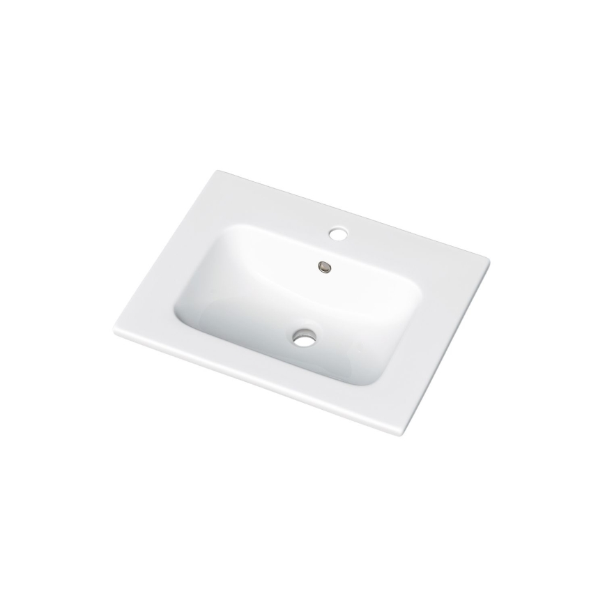 Dřevojas - Mobile da bagno BANO con lavabo 60x47 cm rovere scuro/bianco
