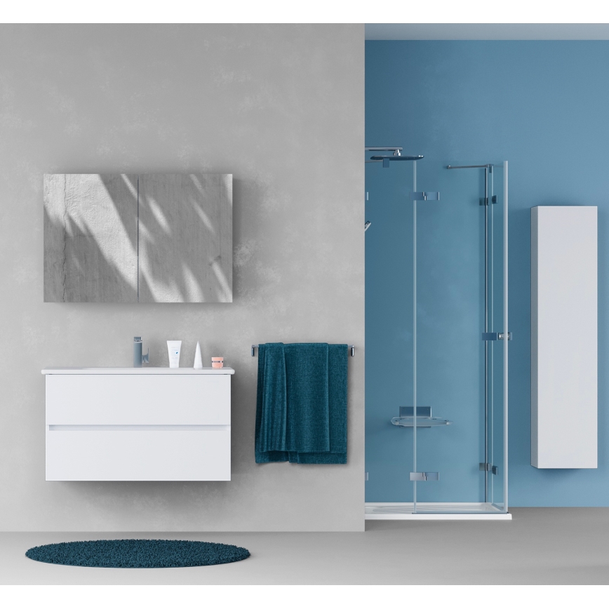 Dřevojas - Mobile da bagno con lavabo BANO 100x47 cm bianco