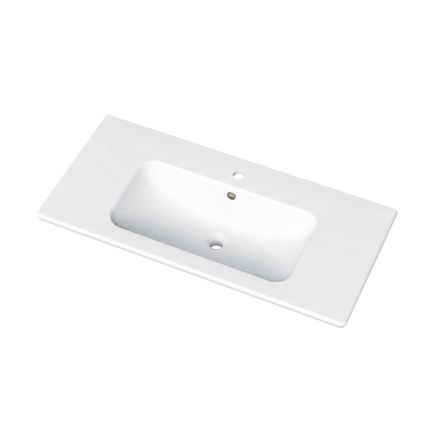 Dřevojas - Mobile da bagno con lavabo BANO 100x47 cm rovere/bianco