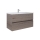 Dřevojas - Mobile da bagno con lavabo BANO 100x47 cm rovere scuro/bianco