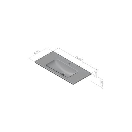Dřevojas - Mobile da bagno con lavabo BANO 100x47 cm rovere scuro/bianco