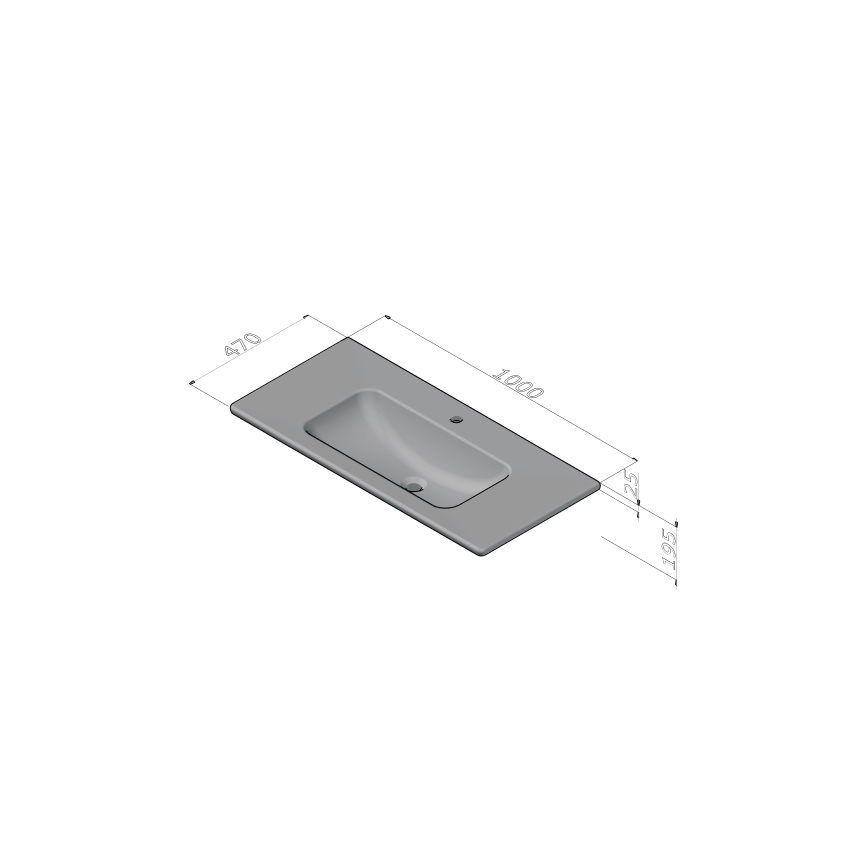 Dřevojas - Mobile da bagno con lavabo BANO 100x47 cm rovere scuro/bianco