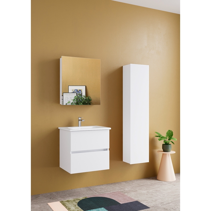 Dřevojas - Mobile da bagno con lavabo BANO 60x47 cm bianco