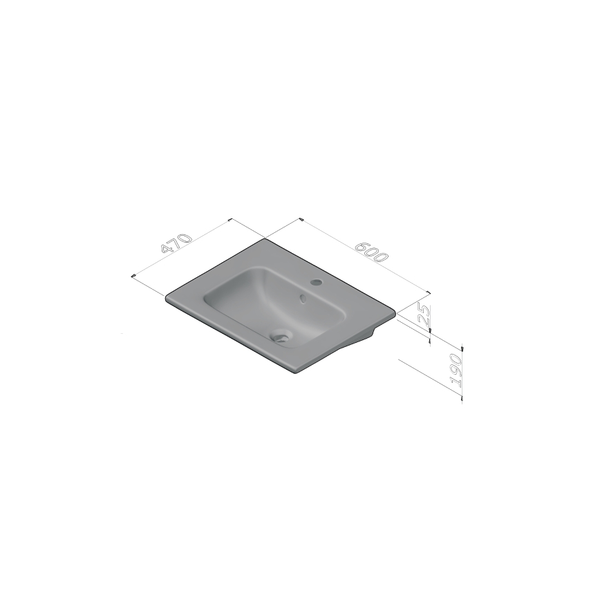 Dřevojas - Mobile da bagno con lavabo BANO 60x47 cm bianco
