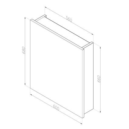 Dřevojas - Mobile da bagno con specchio NEXI 60x68 cm bianco