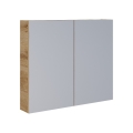 Dřevojas - Mobile da bagno con specchio NEXI 80x68 cm, rovere
