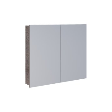 Dřevojas - Mobile da bagno con specchio NEXI 80x68 cm rovere scuro