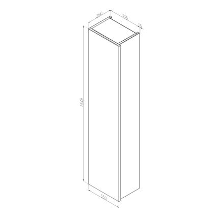 Dřevojas - Mobile da bagno sospeso ZYLO 35x155 cm in rovere