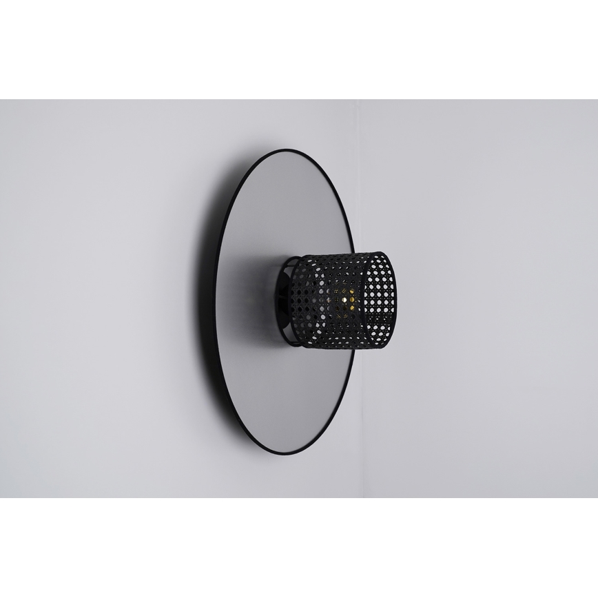 Duolla - Applique TOKYO RATTAN 1xE27/15W/230V diametro 50 cm argento/nero
