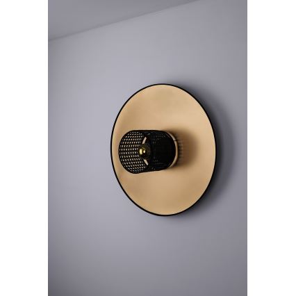Duolla - Applique TOKYO RATTAN 1xE27/15W/230V diametro 50 cm oro/nero