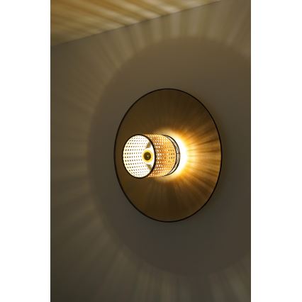 Duolla - Applique TOKYO RATTAN 1xE27/15W/230V diametro 50 cm oro/rattan