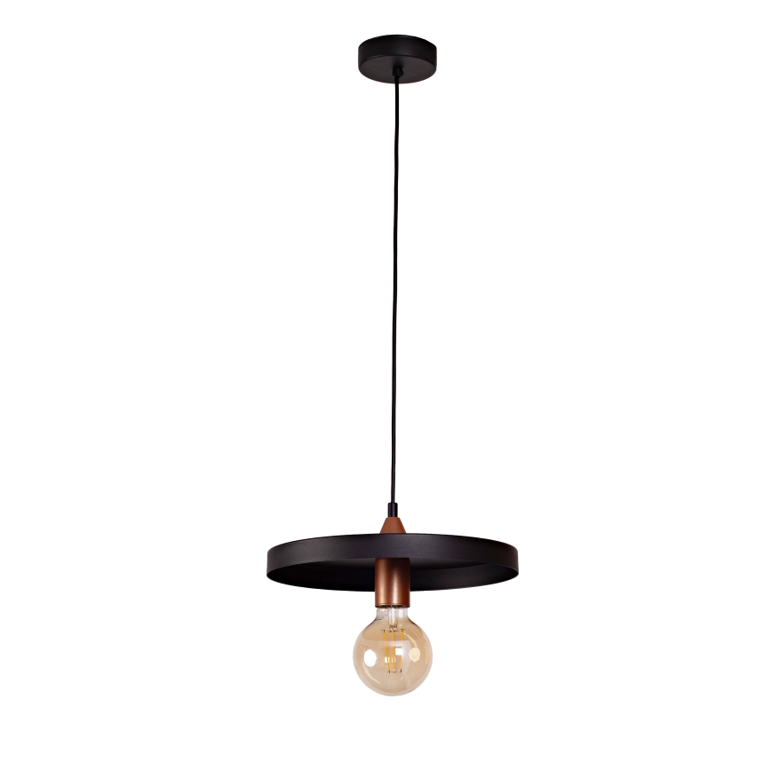 Duolla - Lampada a sospensione con cavo IRONLINE 1xE27/15W/230V Ø 30 cm nero/rame