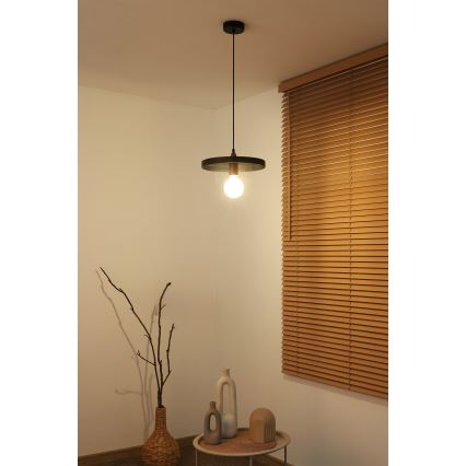 Duolla - Lampada a sospensione con cavo IRONLINE 1xE27/15W/230V Ø 30 cm nero/rame
