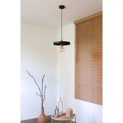 Duolla - Lampada a sospensione con cavo IRONLINE 1xE27/15W/230V Ø 30 cm nero/rame