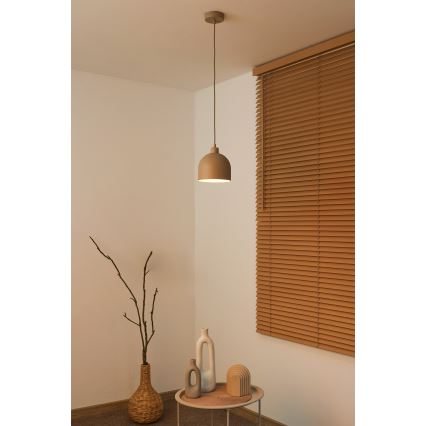 Duolla - Lampada a sospensione su cavo IRONLINE 1xE27/15W/230V Ø 17 cm beige