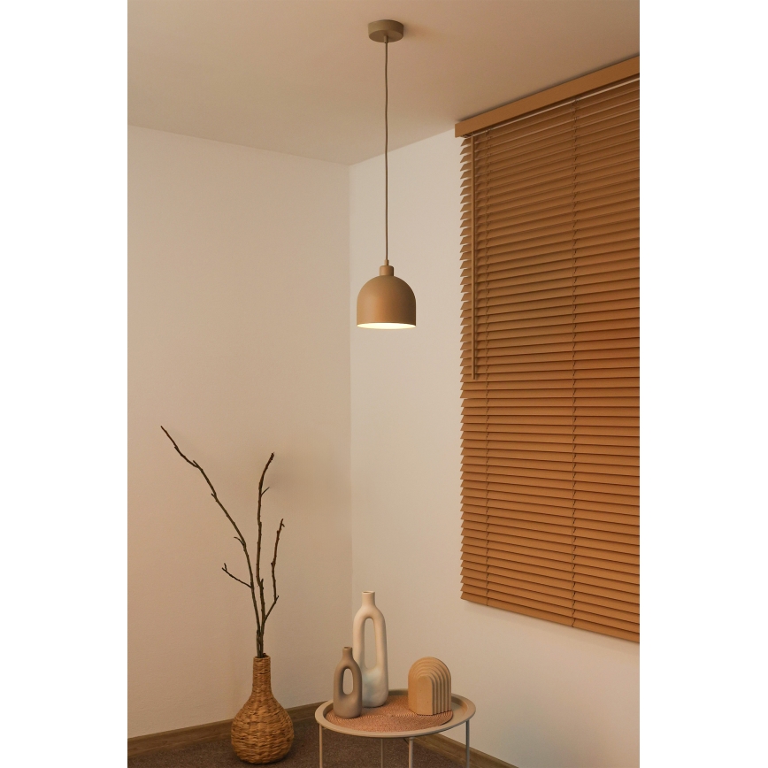 Duolla - Lampada a sospensione su cavo IRONLINE 1xE27/15W/230V Ø 17 cm beige