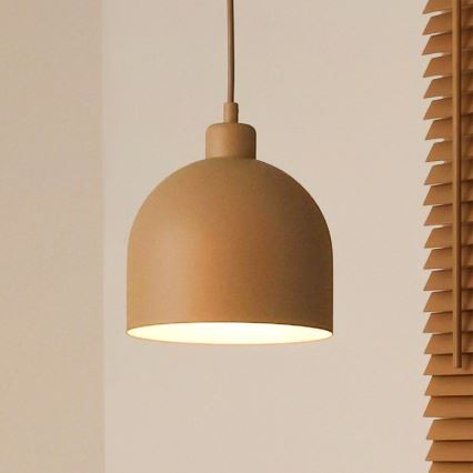 Duolla - Lampada a sospensione su cavo IRONLINE 1xE27/15W/230V Ø 17 cm beige