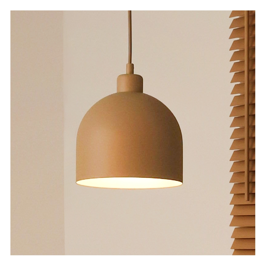 Duolla - Lampada a sospensione su cavo IRONLINE 1xE27/15W/230V Ø 17 cm beige