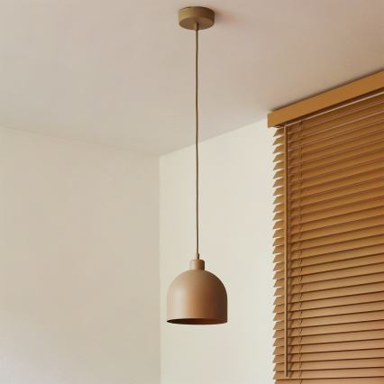 Duolla - Lampada a sospensione su cavo IRONLINE 1xE27/15W/230V Ø 17 cm beige