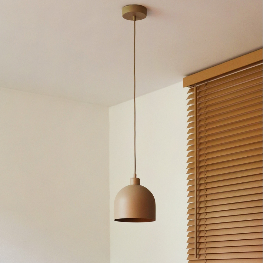 Duolla - Lampada a sospensione su cavo IRONLINE 1xE27/15W/230V Ø 17 cm beige