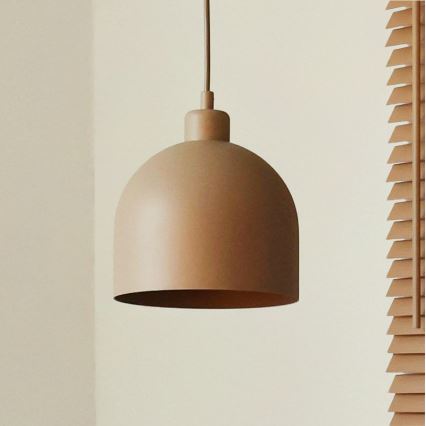 Duolla - Lampada a sospensione su cavo IRONLINE 1xE27/15W/230V Ø 17 cm beige