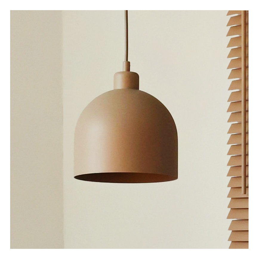 Duolla - Lampada a sospensione su cavo IRONLINE 1xE27/15W/230V Ø 17 cm beige