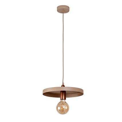 Duolla - Lampada a sospensione su cavo IRONLINE 1xE27/15W/230V Ø 30 cm beige/ramato