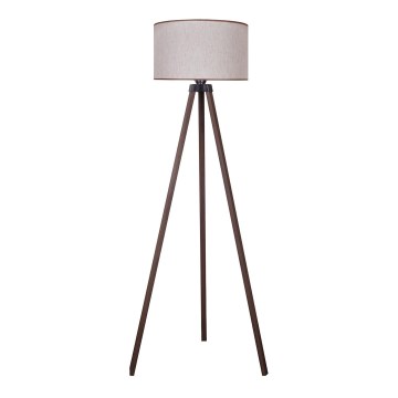 Duolla - Lampada con piedistallo 1xE27/60W/230V diametro 44 cm beige/marrone