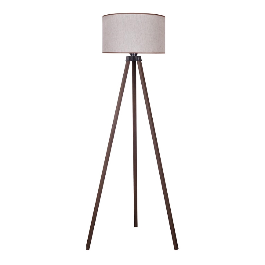 Duolla - Lampada con piedistallo 1xE27/60W/230V diametro 44 cm beige/marrone