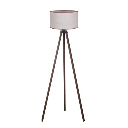 Duolla - Lampada con piedistallo 1xE27/60W/230V diametro 44 cm beige/marrone