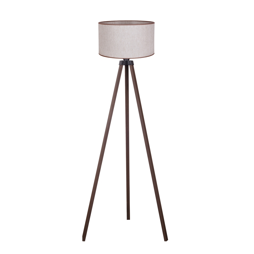 Duolla - Lampada con piedistallo 1xE27/60W/230V diametro 44 cm beige/marrone