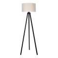 Duolla - Lampada con piedistallo 1xE27/60W/230V diametro 44 cm color crema/wenge