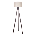 Duolla - Lampada con piedistallo 1xE27/60W/230V diametro 44 cm color crema/wenge
