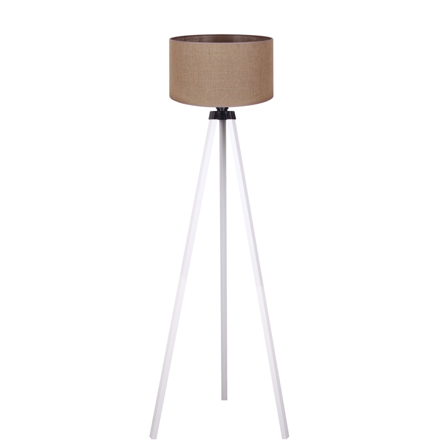 Duolla - Lampada con piedistallo 1xE27/60W/230V diametro 44 cm marrone/bianco