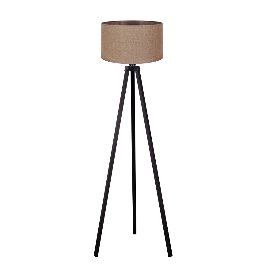 Duolla - Lampada con piedistallo 1xE27/60W/230V diametro 44 cm marrone/wenge