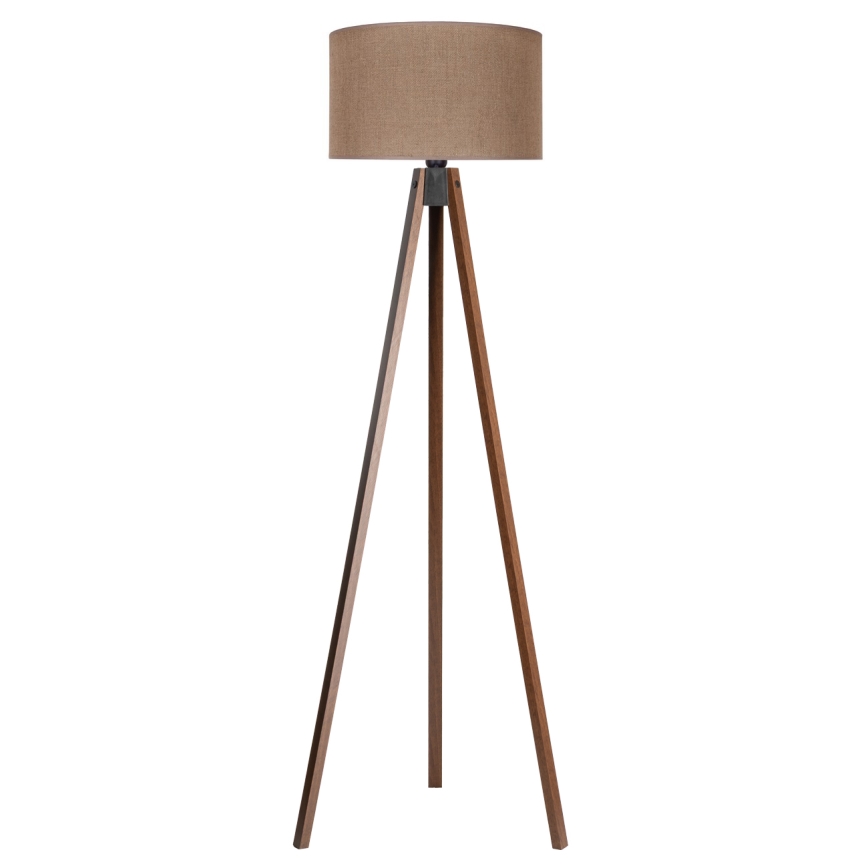 Duolla - Lampada con piedistallo 1xE27/60W/230V diametro 44 cm marrone/wenge