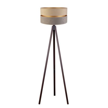 Duolla - Lampada con piedistallo DUO 1xE27/60W/230V diametro 44 cm beige/grigio/wenge