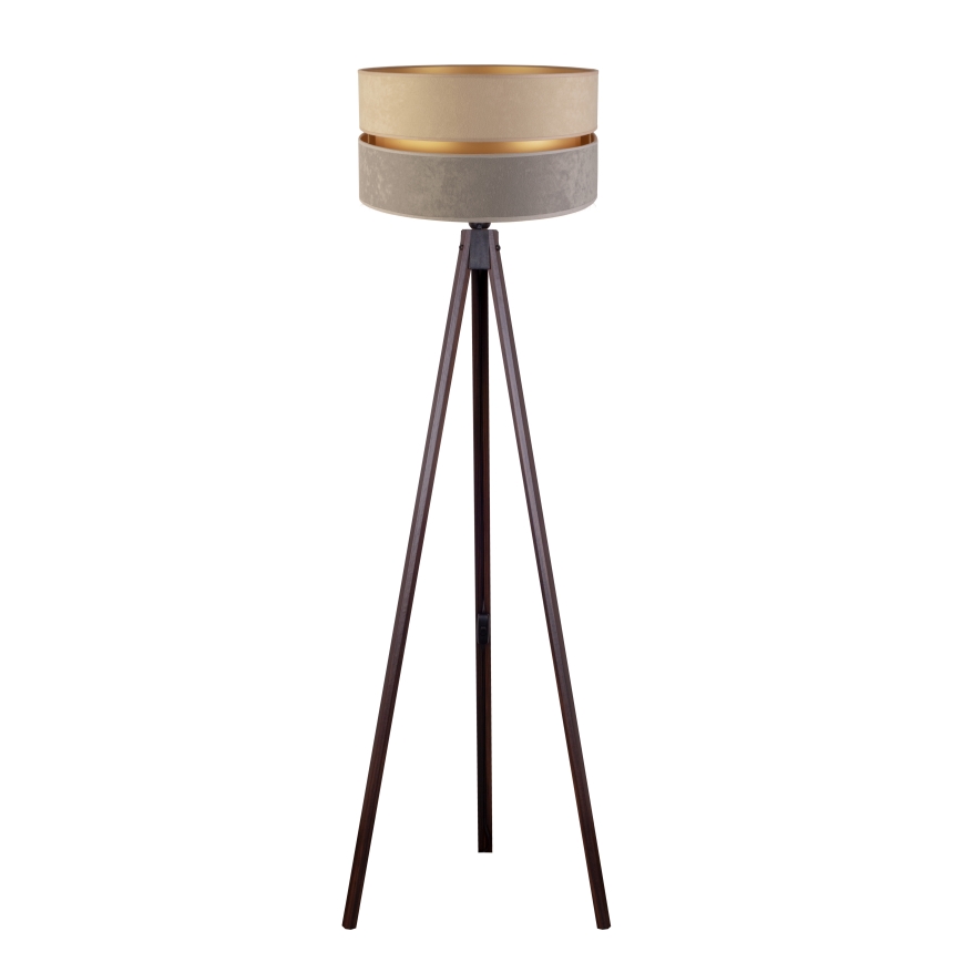 Duolla - Lampada con piedistallo DUO 1xE27/60W/230V diametro 44 cm beige/grigio/wenge
