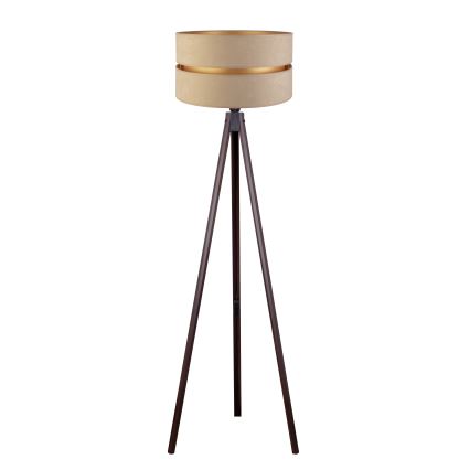 Duolla - Lampada con piedistallo DUO 1xE27/60W/230V diametro 44 cm beige/wenge