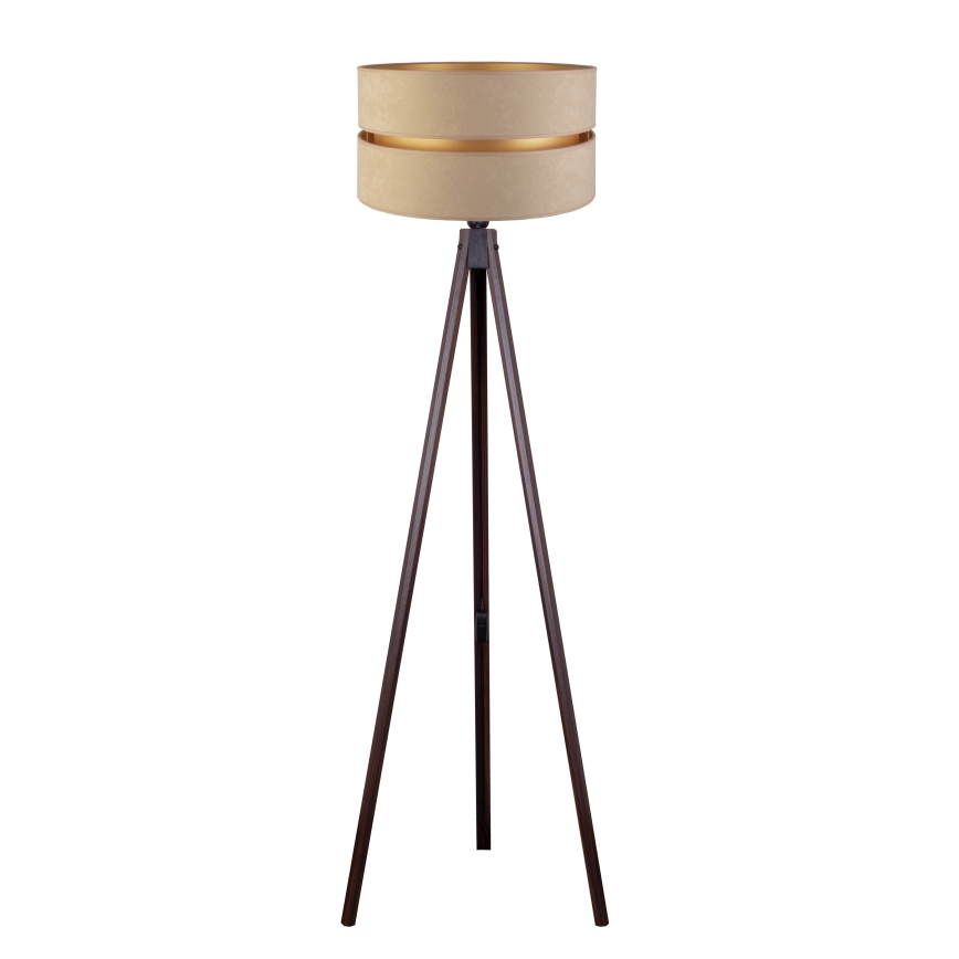 Duolla - Lampada con piedistallo DUO 1xE27/60W/230V diametro 44 cm beige/wenge