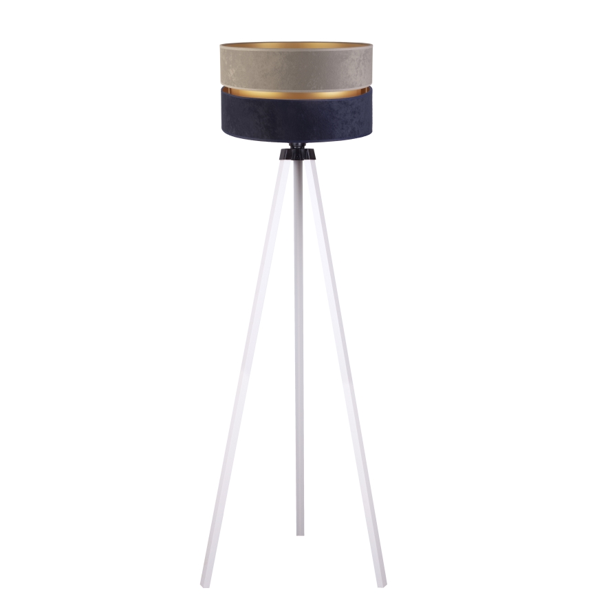 Duolla - Lampada con piedistallo DUO 1xE27/60W/230V diametro 44 cm grigio/blu/bianco