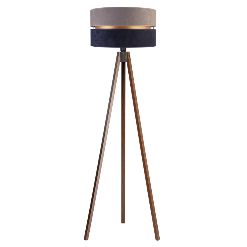 Duolla - Lampada con piedistallo DUO 1xE27/60W/230V diametro 44 cm grigio/blu/wenge